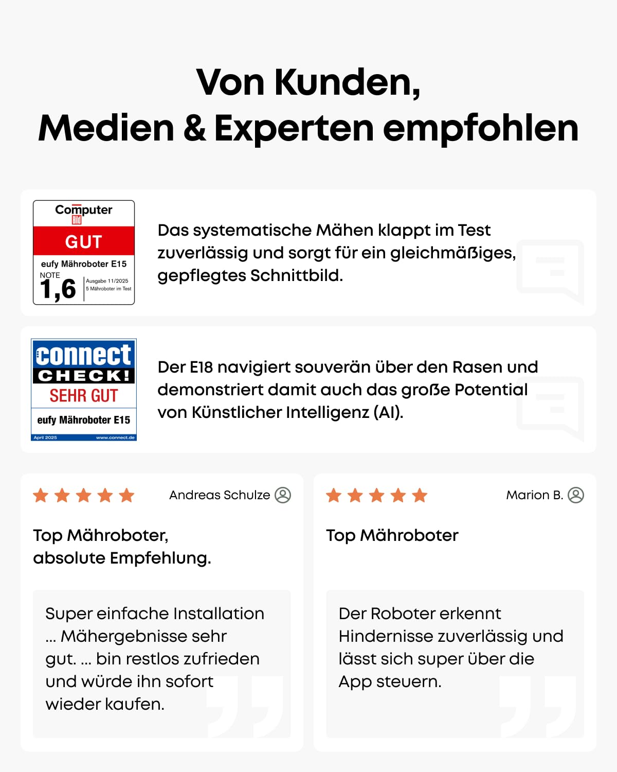 eufy E15 Mähroboter ohne Begrenzungskabel für 800 m², TrueVision – Bild 7