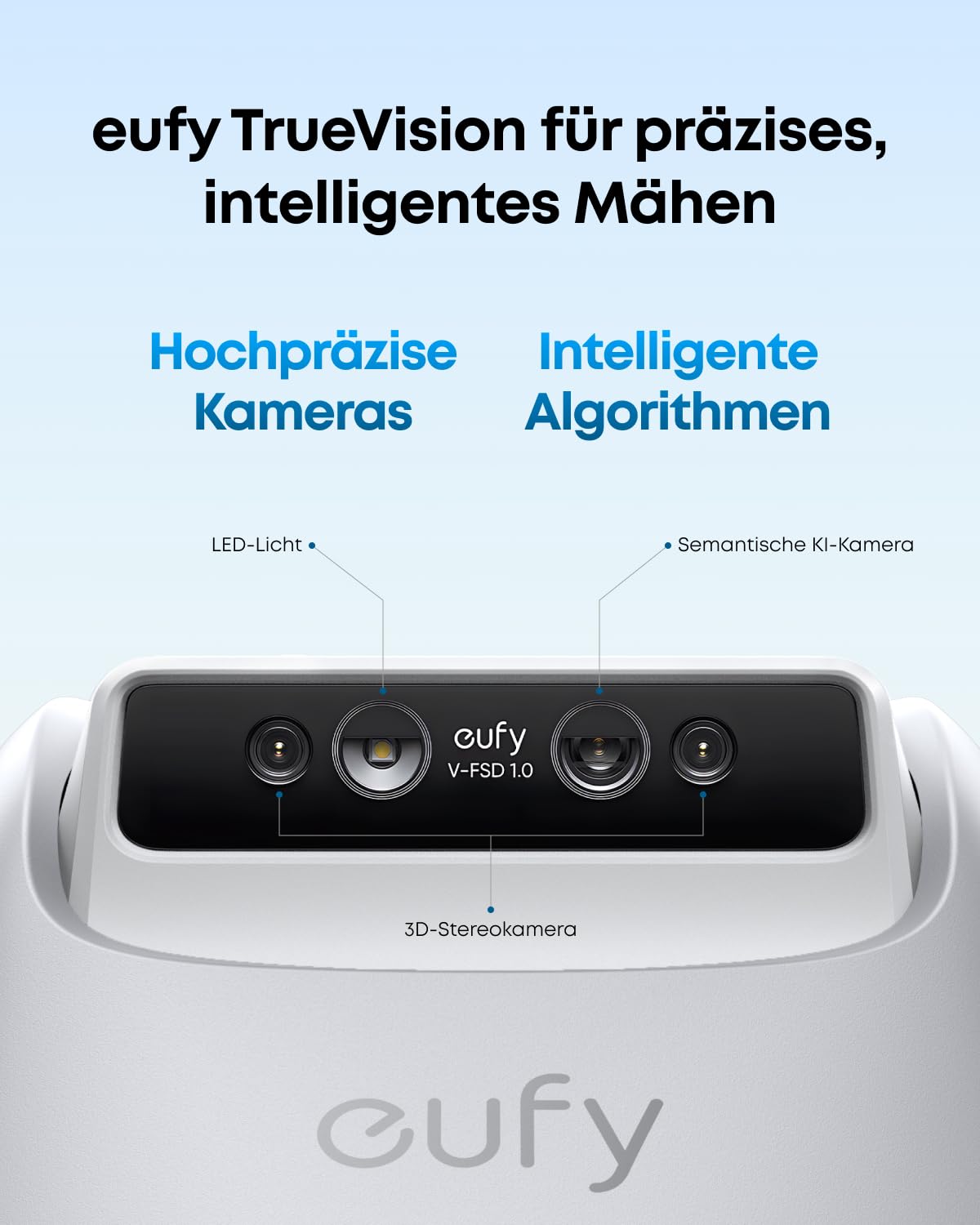 eufy E15 Mähroboter ohne Begrenzungskabel für 800 m², TrueVision – Bild 8