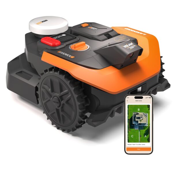 Worx Landroid Vision WR303E Mähroboter ohne Begrenzungskabel mit Garage