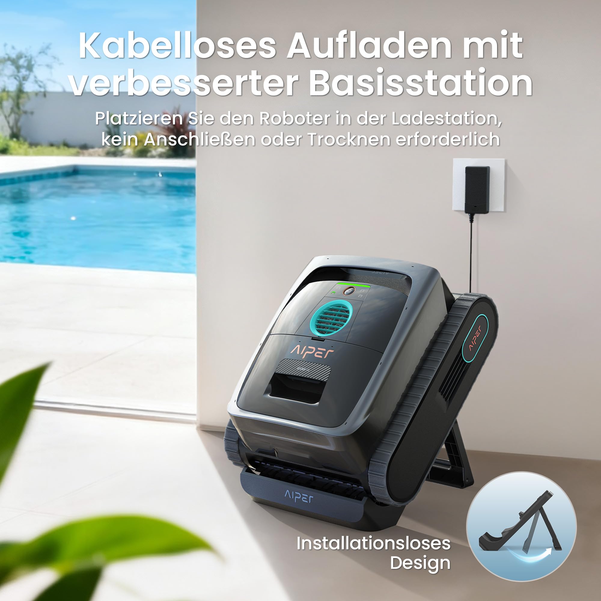 AIPER Scuba V3 Poolroboter mit KI-Kamera, kabellos – Bild 6