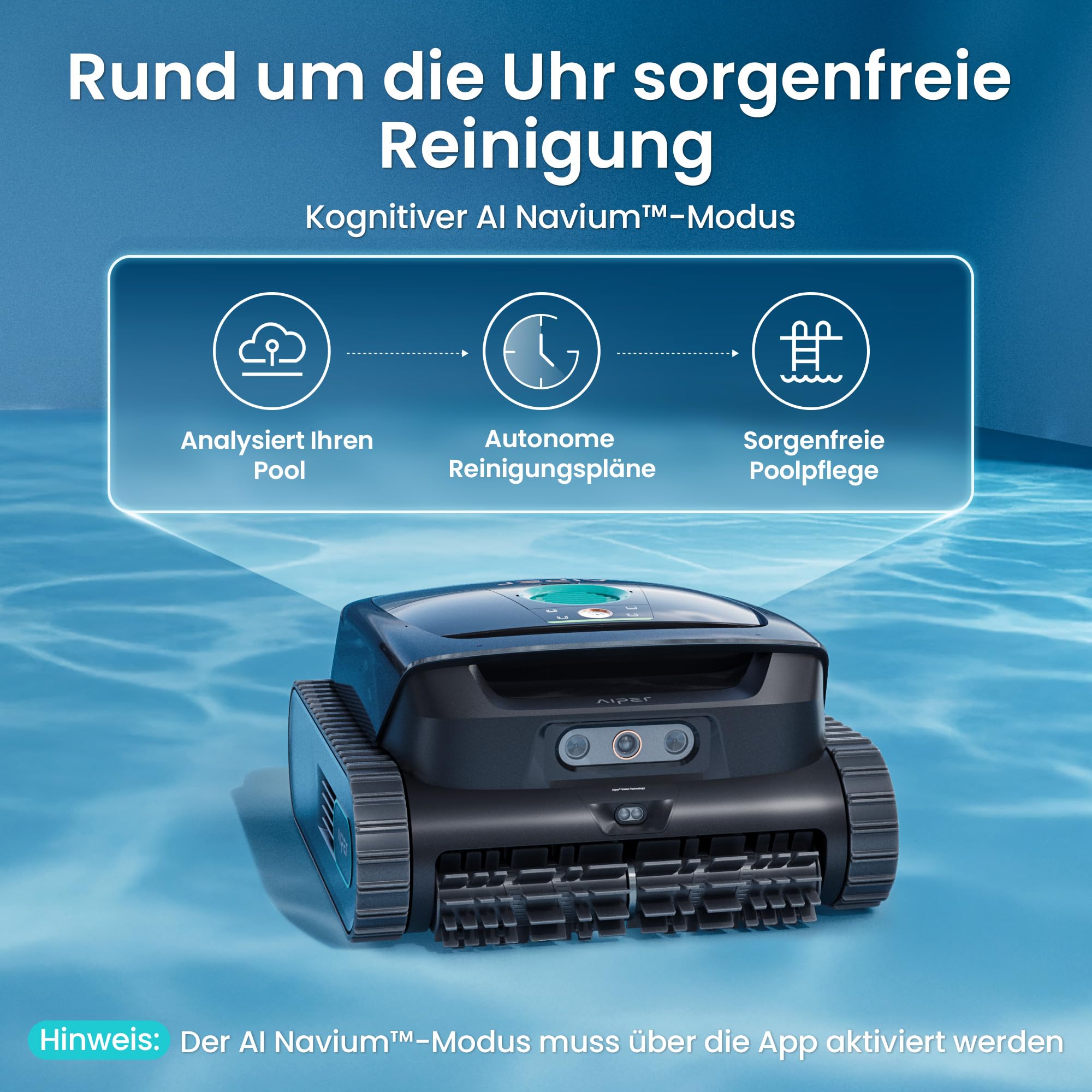 AIPER Scuba V3 Poolroboter mit KI-Kamera, kabellos – Bild 4